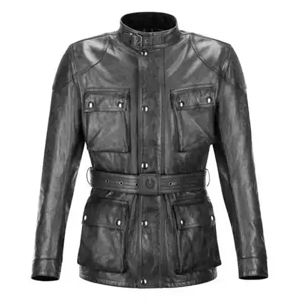 Belstaff Trialmaster leather jacket in burnt cuero