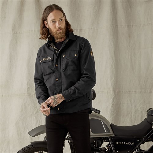 Belstaff Mansion riding shirt with D3O in black