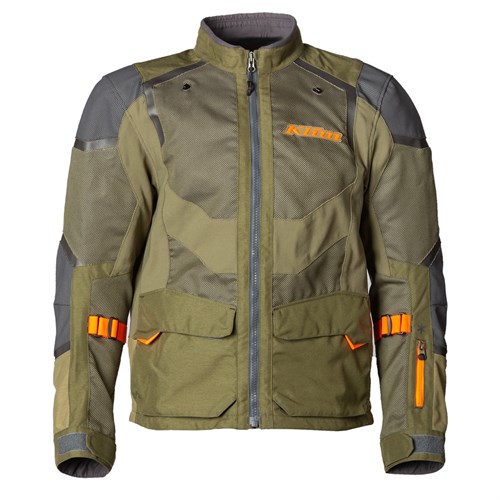 Klim Baja S4 jacket in sage / strike orange