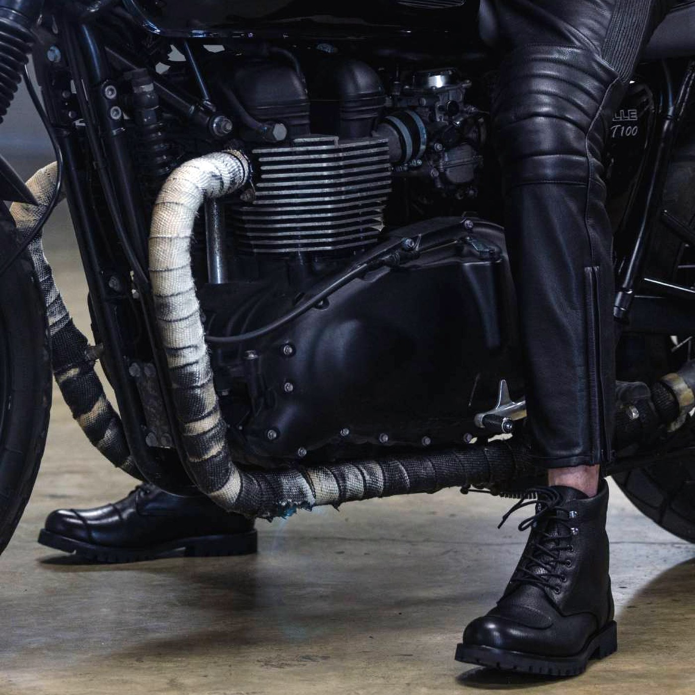 Pando Moto Katana Leather Trousers - Black - Urban Rider