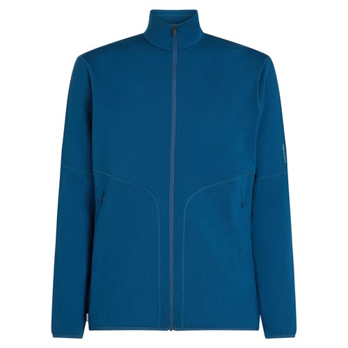 Icebreaker mens merino 560 Realfleece Elemental II long sleeve zip jacket in blue