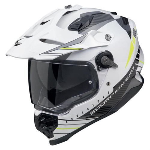 Scorpion ADF 9000 Feat helmet in white / black / yellow