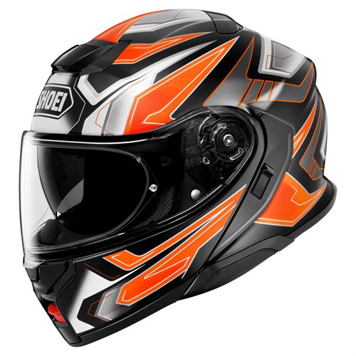 Shoei Neotec 3 Anthem TC8 helmet in orange / white / black