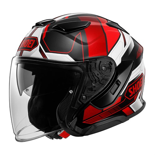 Shoei J-Cruise 3 Whizzy TC1 helmet in red / white