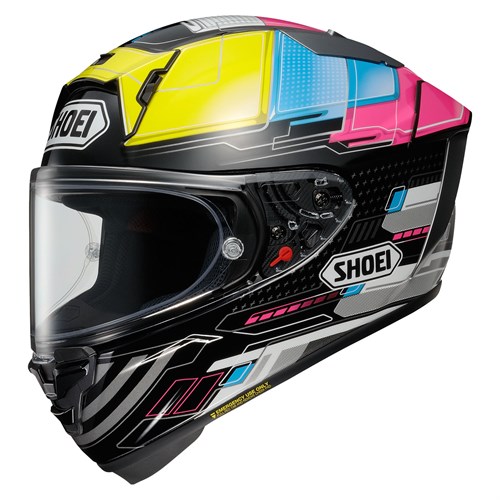 Shoei X-SPR Pro Proxy TC11 helmet in yellow / blue / pink