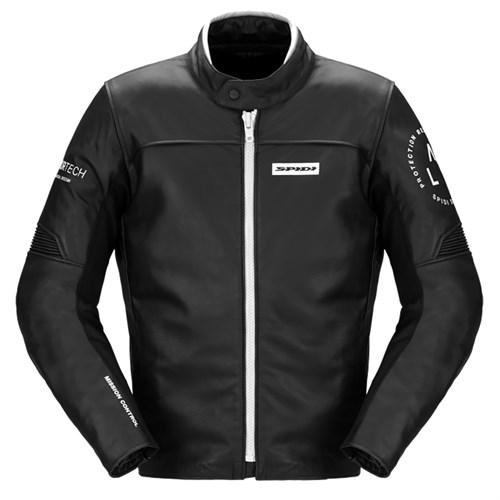 Spidi Genesis leather jacket in black / white