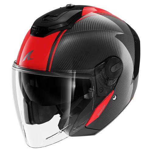 Shark RS Jet Carbon helmet in carbon / red