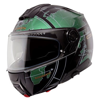 Schuberth C5 helmet in Globe green