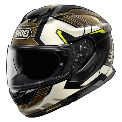 Shoei GT Air 3 Hike TC11 helmet in white / yellow / bronze