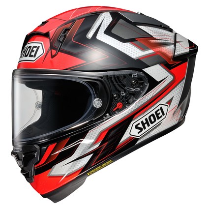 Shoei X-SPR Pro Escalate TC1 helmet in red / white / black