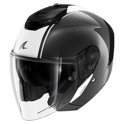 Shark RS Jet Carbon helmet in carbon / white