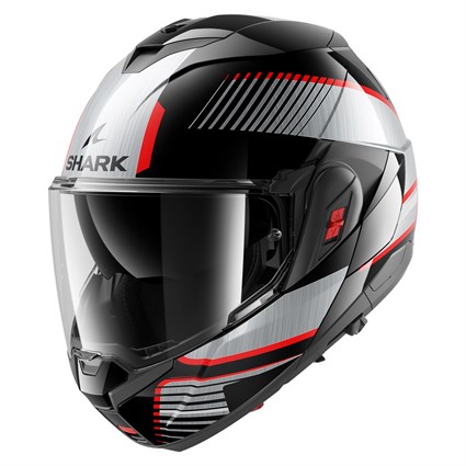 Shark OXO Sikter helmet KUS silver / red / black