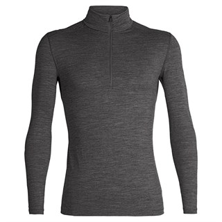 Icebreaker mens merino 200 Oasis long sleeve half zip base layer in ...