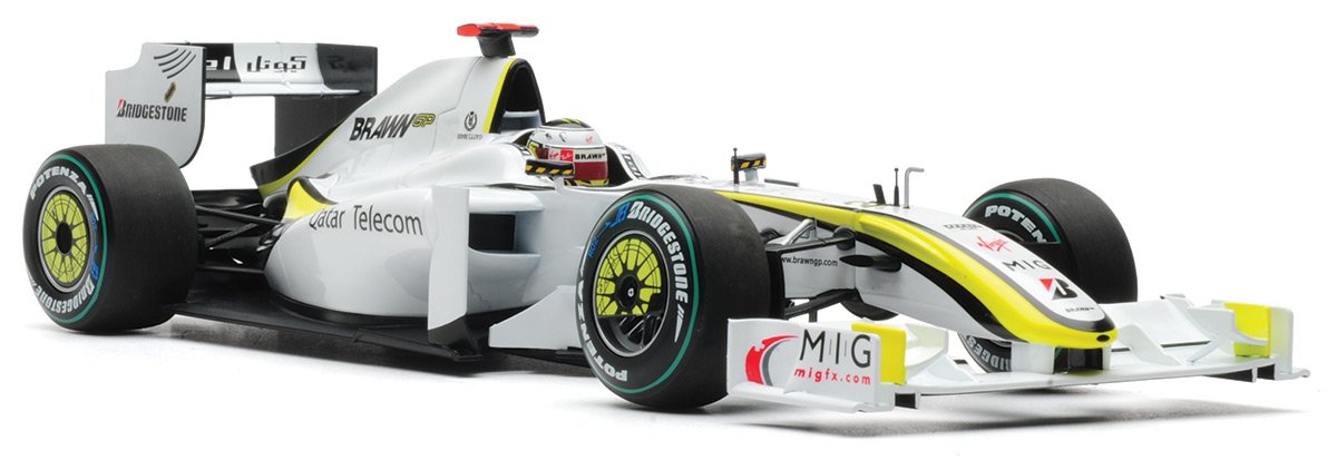 1:43 and 1:18 Button 2009 Brawn BGP001